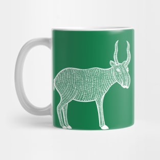 Saiga Antelope - hand drawn endangered animal design Mug